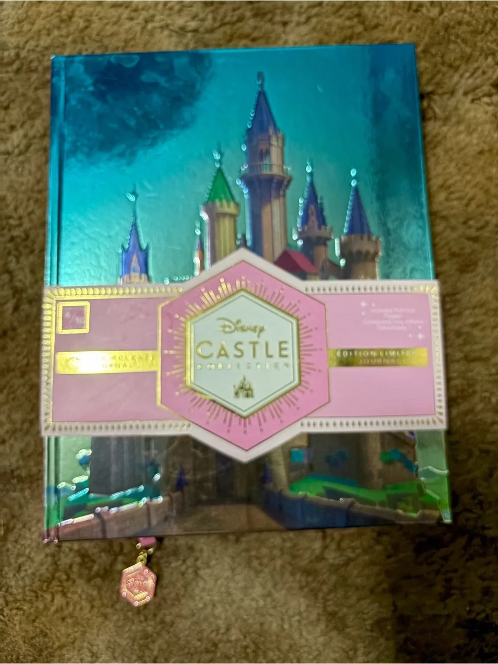 Disney Castle Collection Holographic Teal & Pink Hardcover Journal. #6 of 10